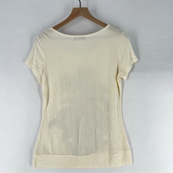 Custo Barcelona Cream Floral Short Sleeve Tee - Picture 2 of 11